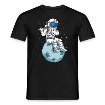 Flute Gift Kids Astronaut Music Flute - Men's T-Shirt - black - Front - AI Model Male 178 light (178cm)