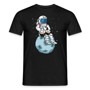 Bongo Tambour Instrument de Musique Astronaute Bongos - T-shirt homme - noir - Devant - AI Model Male 178 light (178cm)