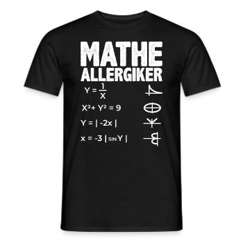 Personne allergique aux mathématiques Conception mathématique - T-shirt homme - noir - Devant - AI Model Male 178 light (178cm)
