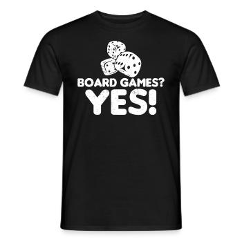 Jeu de société Oui Jeu de dés de joueur d’échecs - T-shirt homme - noir - Devant - AI Model Male 178 light (178cm)