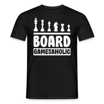 Jeux de société dés de joueur d’échecs accros - T-shirt homme - noir - Devant - AI Model Male 178 light (178cm)