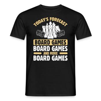 Today's Forecast Board Games And More Board Games - Männer T-Shirt - Schwarz - Vorne - AI Model Male 178 light (178cm)