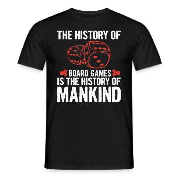 The History Of Board Games Strategy Dice Chess - Männer T-Shirt - Schwarz - Vorne - AI Model Male 178 light (178cm)