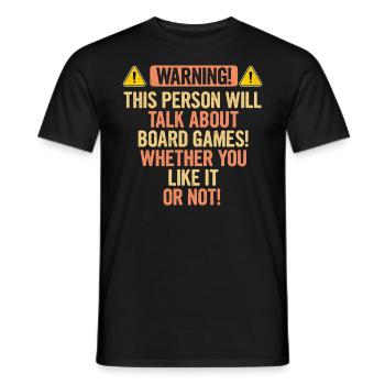This Person Will Talk About Board Games Chess - Männer T-Shirt - Schwarz - Vorne - AI Model Male 178 light (178cm)