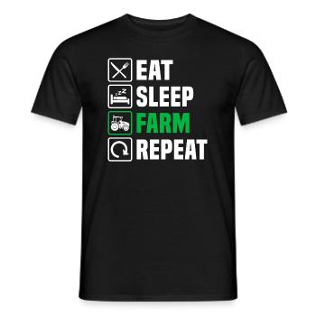t-shirt agriculture gift farmer - Men's T-Shirt - black - Front - AI Model Male 178 light (178cm)