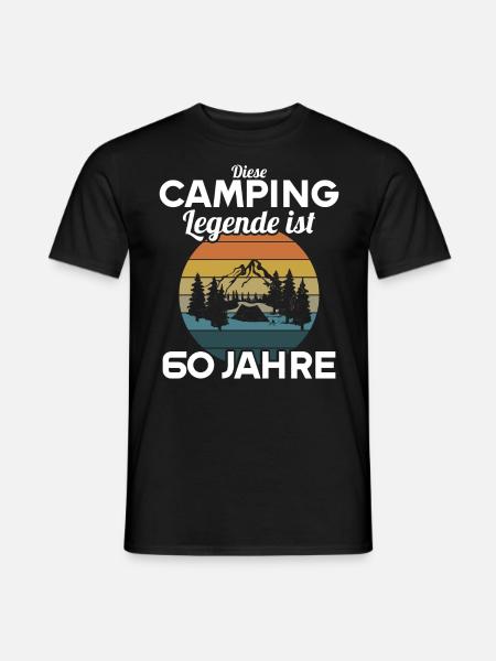 Diese Camping Legende ist 60 Jahre 60 Geburtstag - Männer T-Shirt - Schwarz