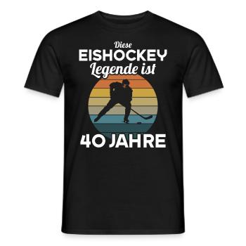 Diese Eishockey Legende ist 40 Jahre 40 Geburtstag - Männer T-Shirt - Schwarz - Vorne - AI Model Male 178 light (178cm)