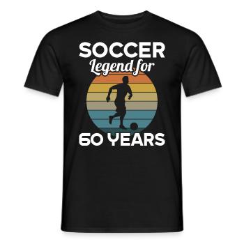 This football legend is 60 years 60 birthday - Men's T-Shirt - black - Front - AI Model Male 178 light (178cm)