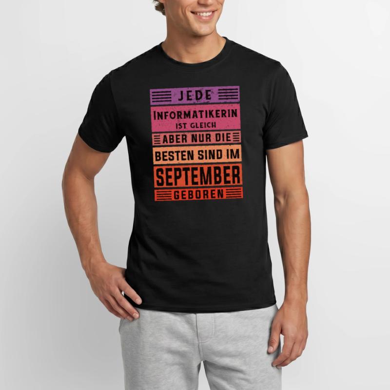 Programmierer Geburtstag September geboren Männer T-Shirt