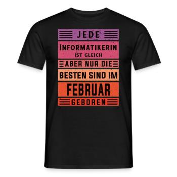 Programmierer Geburtstag Februar geboren - Männer T-Shirt - Schwarz - Vorne - AI Model Male 178 light (178cm)