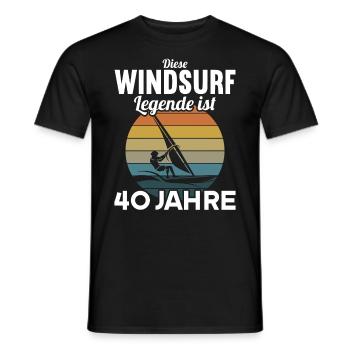 Diese Windsurf Legende ist 40 Jahre 40 Geburtstag - Männer T-Shirt - Schwarz - Vorne - AI Model Male 178 light (178cm)