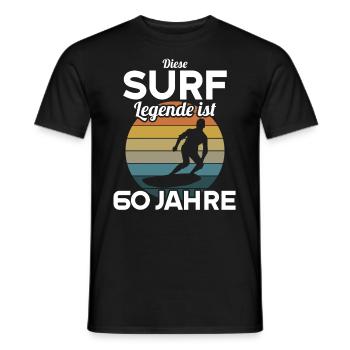 Diese Surf Legende ist 60 Jahre 60 Geburtstag - Männer T-Shirt - Schwarz - Vorne - AI Model Male 178 light (178cm)