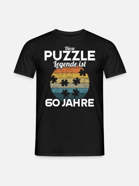 Diese Puzzle Legende ist 60 Jahre 60 Geburtstag - Männer T-Shirt - Schwarz