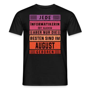 Programmierer Geburtstag August geboren - Männer T-Shirt - Schwarz - Vorne - AI Model Male 178 light (178cm)