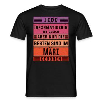 Programmierer Geburtstag März geboren - Männer T-Shirt - Schwarz - Vorne - AI Model Male 178 light (178cm)