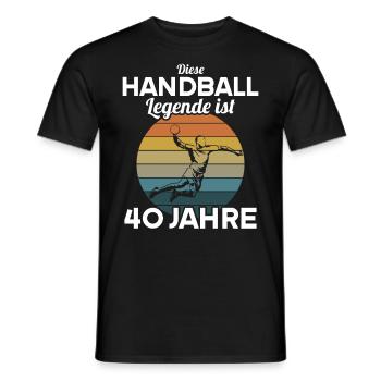Diese Handball Legende ist 40 Jahre 40 Geburtstag - Männer T-Shirt - Schwarz - Vorne - AI Model Male 178 light (178cm)