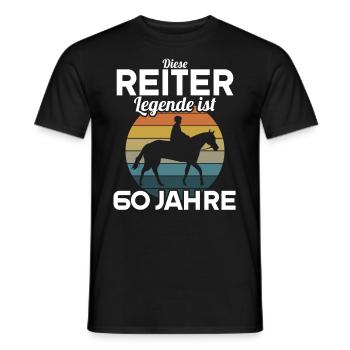 Diese Reiter Legende ist 60 Jahre 60 Geburtstag - Männer T-Shirt - Schwarz - Vorne - AI Model Male 178 light (178cm)