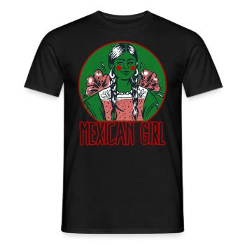 Mexican Girl Pride Latin America Latina Power - Männer T-Shirt - Schwarz - Vorne - AI Model Male 178 light (178cm)