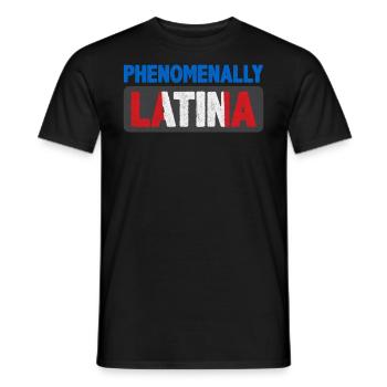 Phenomenally Latina Pride Puerto Rico Puerto Rican - Men's T-Shirt - black - Front - AI Model Male 178 light (178cm)