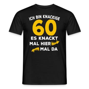 60 Geburtstag Knackig Spruch - Männer T-Shirt - Schwarz - Vorne - AI Model Male 178 light (178cm)