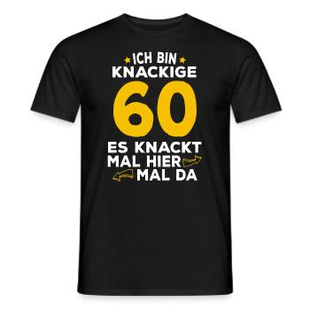 60 Geburtstag Knackig Spruch - Männer T-Shirt - Schwarz - Vorne - AI Model Male 178 light (178cm)