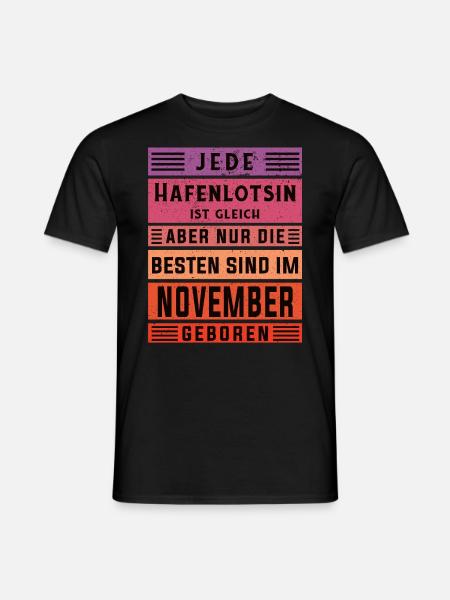 Schiffslotse Geburtstag November geboren - Männer T-Shirt - Schwarz