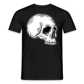 Skull Skeleton Skull Horror Cadeau d’Halloween - T-shirt homme - noir - Devant - AI Model Male 178 light (178cm)