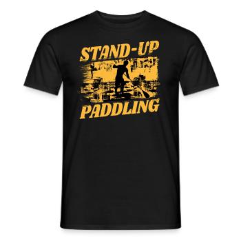 SUP paddle paddle Stand Up Paddle Surf - T-shirt homme - noir - Devant - AI Model Male 178 light (178cm)