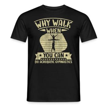 Acrobatic Gymnastics Sport Strength - Men's T-Shirt - black - Front - AI Model Male 178 light (178cm)