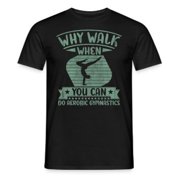 Acrobatic Gymnastics Sport Strength - Men's T-Shirt - black - Front - AI Model Male 178 light (178cm)