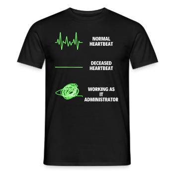 IT Administrator Worker IT Computer - Männer T-Shirt - Schwarz - Vorne - AI Model Male 178 light (178cm)
