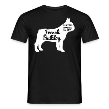 Französische Bulldoge - Männer T-Shirt - Schwarz - Vorne - AI Model Male 178 light (178cm)