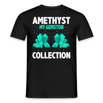 Recherche sur les roches et conception de roches à quartz - T-shirt homme - noir - Devant - AI Model Male 178 light (178cm)