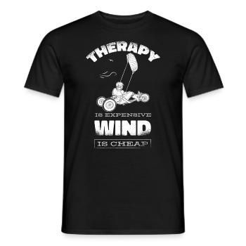 Beach Kite Windracer Land Kite Kite Beach Sailor - T-shirt homme - noir - Devant - AI Model Male 178 light (178cm)