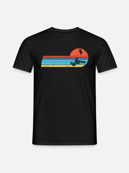 Beach Kite Windracer Land Kite Kite Beach Sailor - Men's T-Shirt - black