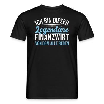 Finanzbeamter Finanzmanager Geld Job Arbeit - Männer T-Shirt - Schwarz - Vorne - AI Model Male 178 light (178cm)