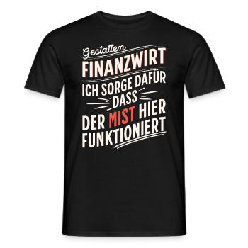 Finanzbeamter Finanzmanager Geld Job Arbeit - Männer T-Shirt - Schwarz - Vorne - AI Model Male 178 light (178cm)