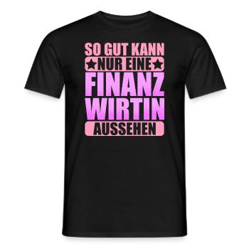 Finanzbeamter Finanzmanager Geld Job Arbeit - Männer T-Shirt - Schwarz - Vorne - AI Model Male 178 light (178cm)