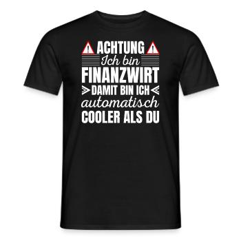 Finanzbeamter Finanzmanager Geld Job Arbeit - Männer T-Shirt - Schwarz - Vorne - AI Model Male 178 light (178cm)