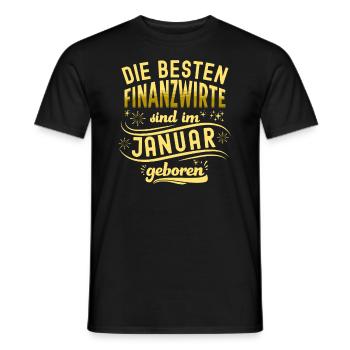 Finanzbeamter Finanzmanager Geld Job Arbeit - Männer T-Shirt - Schwarz - Vorne - AI Model Male 178 light (178cm)