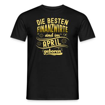 Finanzbeamter Finanzmanager Geld Job Arbeit - Männer T-Shirt - Schwarz - Vorne - AI Model Male 178 light (178cm)