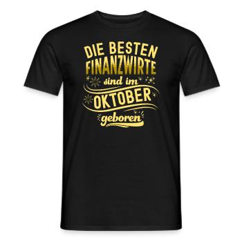 Finanzbeamter Finanzmanager Geld Job Arbeit - Männer T-Shirt - Schwarz - Vorne - AI Model Male 178 light (178cm)