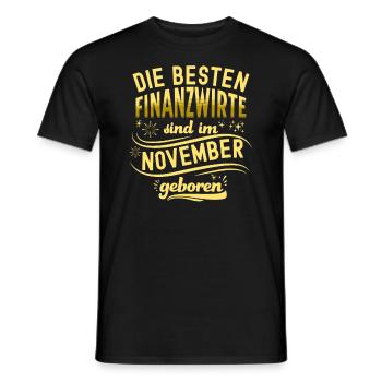 Finanzbeamter Finanzmanager Geld Job Arbeit - Männer T-Shirt - Schwarz - Vorne - AI Model Male 178 light (178cm)