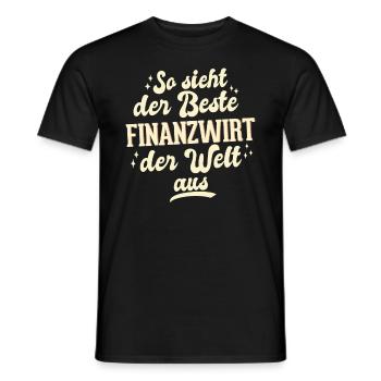 Finanzbeamter Finanzmanager Geld Job Arbeit - Männer T-Shirt - Schwarz - Vorne - AI Model Male 178 light (178cm)