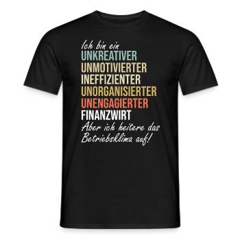 Finanzbeamter Finanzmanager Geld Job Arbeit - Männer T-Shirt - Schwarz - Vorne - AI Model Male 178 light (178cm)