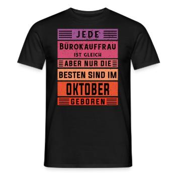 Angestellter Geburtstag Oktober geboren - Männer T-Shirt - Schwarz - Vorne - AI Model Male 178 light (178cm)