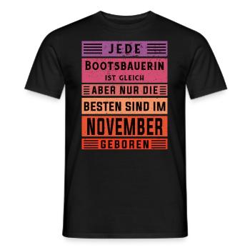 Schiffbauer Geburtstag November geboren - Männer T-Shirt - Schwarz - Vorne - AI Model Male 178 light (178cm)