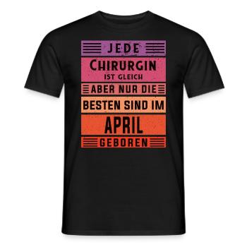 Krankenhaus Arzt Geburtstag April geboren - Männer T-Shirt - Schwarz - Vorne - AI Model Male 178 light (178cm)