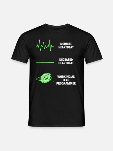 Lead Programmer Worker Funny Programmer - Männer T-Shirt - Schwarz