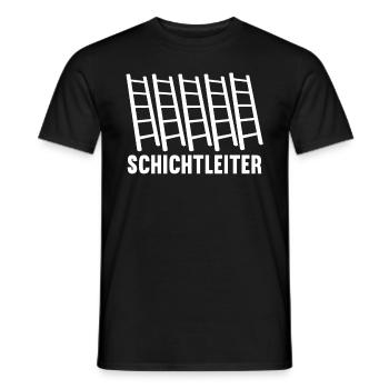 Schichtleiter Nachtschicht Schichtarbeiter - Männer T-Shirt - Schwarz - Vorne - AI Model Male 178 light (178cm)